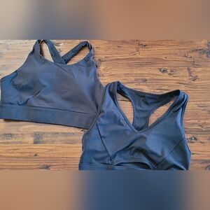 FABLETICS Women's Black Sports Bra bundle.